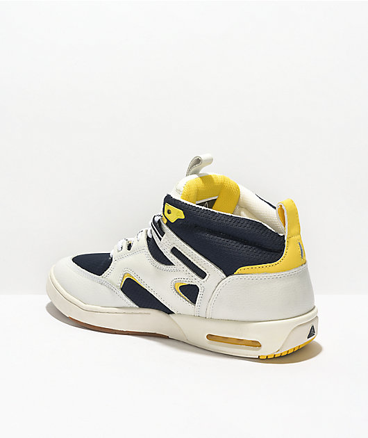 Axion Genesis Mid Navy, White, & Yellow Skate Shoes | Zumiez