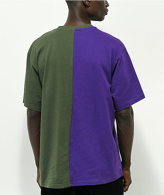 Green and store purple t shirt