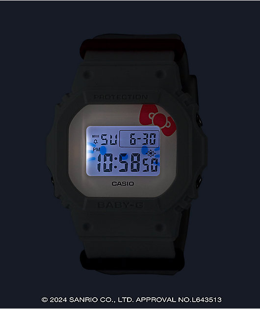 Baby-G x Hello Kitty BGD565KT-7 White Digital Watch | Zumiez