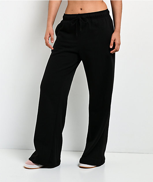 Baby Phat Old English Script Black Wide Leg Sweatpants