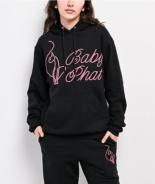 Baby Phat Script Black Hoodie | Zumiez
