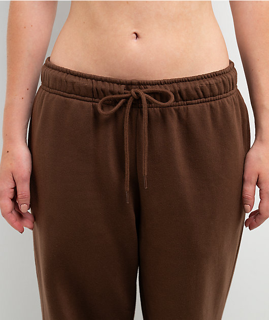 Baby Phat Script Cat Brown Wide Leg Sweatpants
