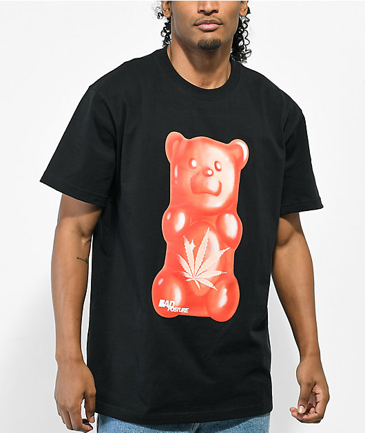 Bad Posture I'm A Gummy Bear Black T-Shirt | Zumiez