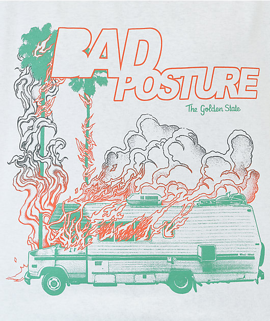 Bad Posture Summers End White T-Shirt