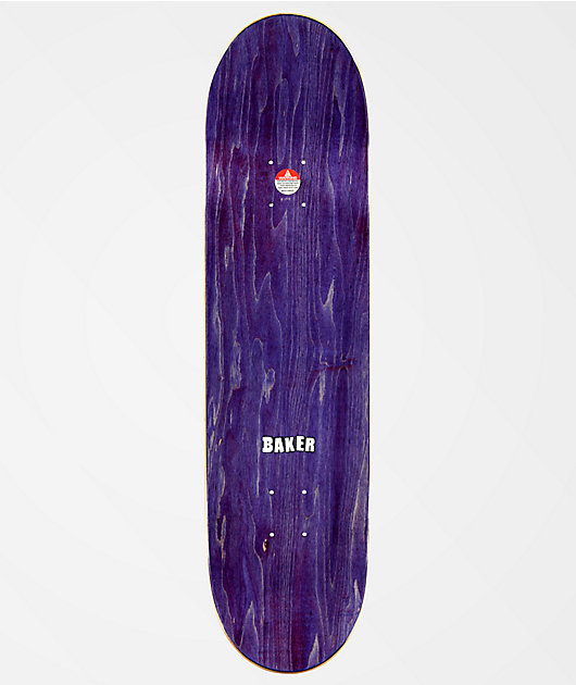 Baker Skateboard Deck Brand Logo White 8.125 with Griptape