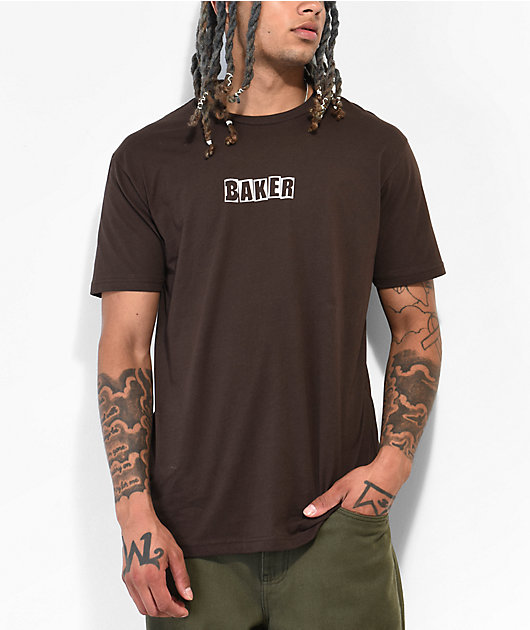 Baker Brand Logo Brown T Shirt Zumiez