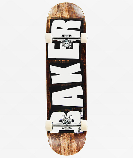 Baker Brand Logo Veneers 8.25" Assembled Skateboard Complete