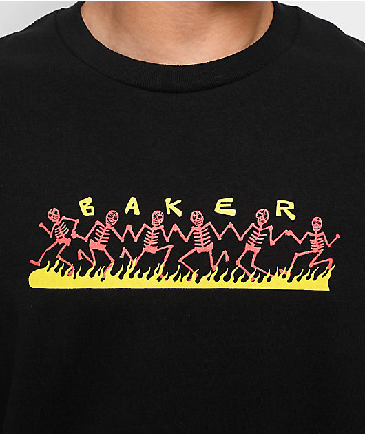 Baker Dancing Skellies Black T-Shirt