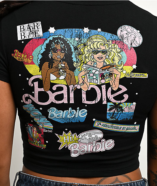 Barbie It's Me Black Crop T-Shirt