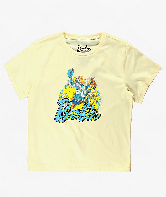 Barbie The Ride Cream Crop T-Shirt