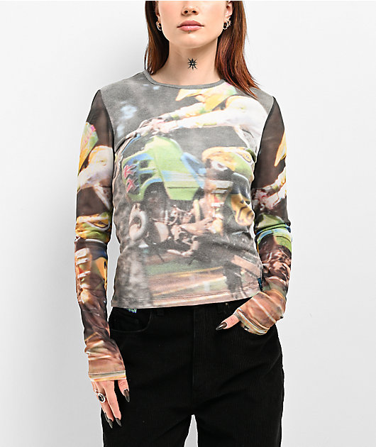 【BAON】Nemiki String Over Basic Long Sleeve Tee SAYSKY Mesh Base Layer Long Sleeve – Saysky.us