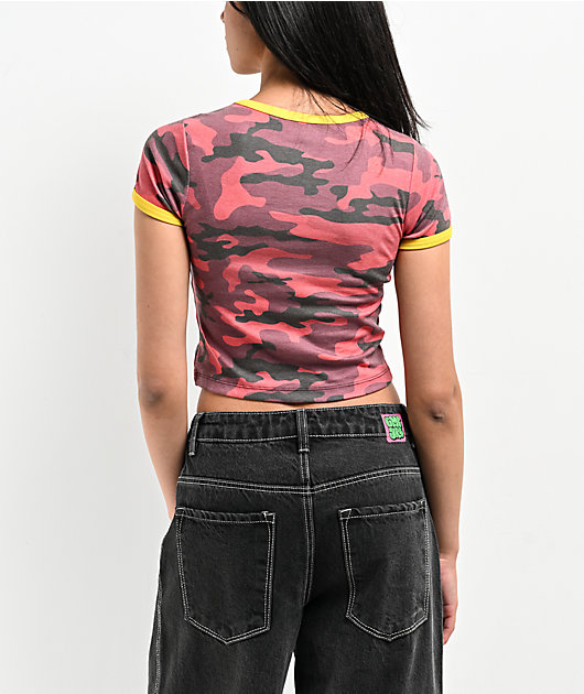 Basic Pleasure Mode Strawberry Camo Red T-Shirt