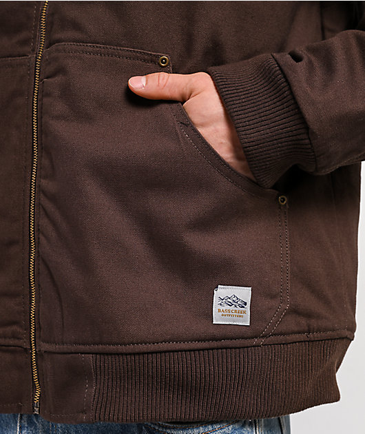 Bass Creek Outfitters Quilted Brown Canvas Jacket