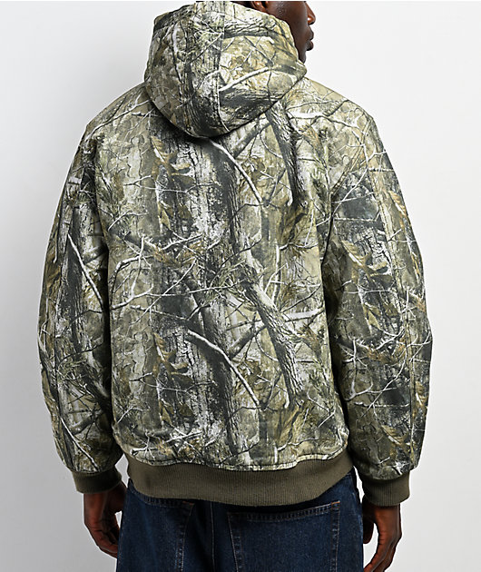 Bass Creek Outfitters Sherpa Camo Canvas Hooded Jacket