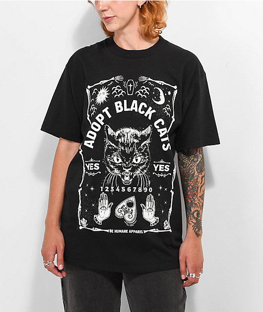 Be Humane Kitty Spirit Board Black T-Shirt