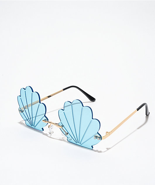 Beachy Blue Seashell Sunglasses