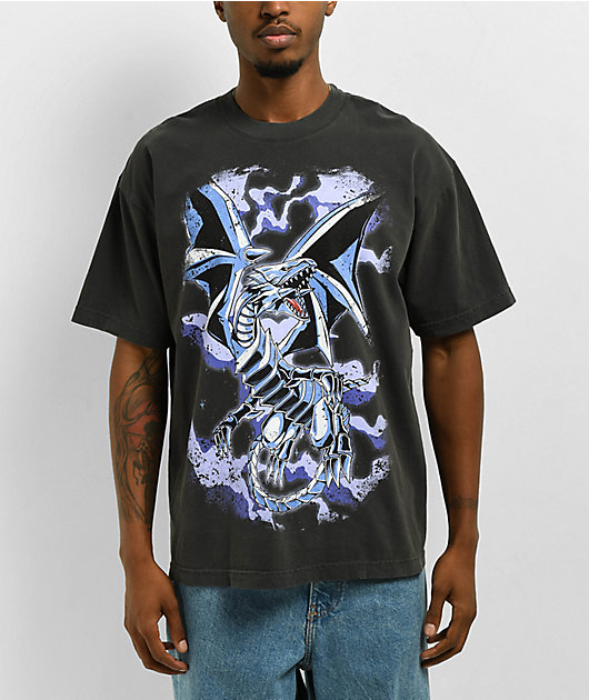 Bear Walker x Yu-Gi-Oh! Blue-Eyes White Dragon Black T-Shirt