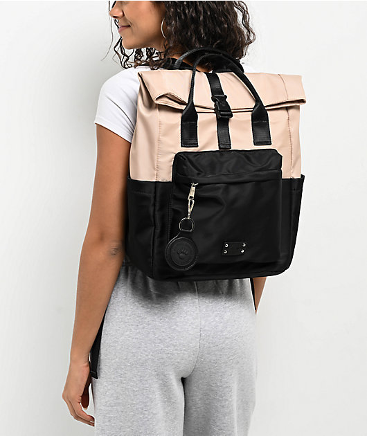 Bearpaw Small Flap Top Mauve Tote Backpack