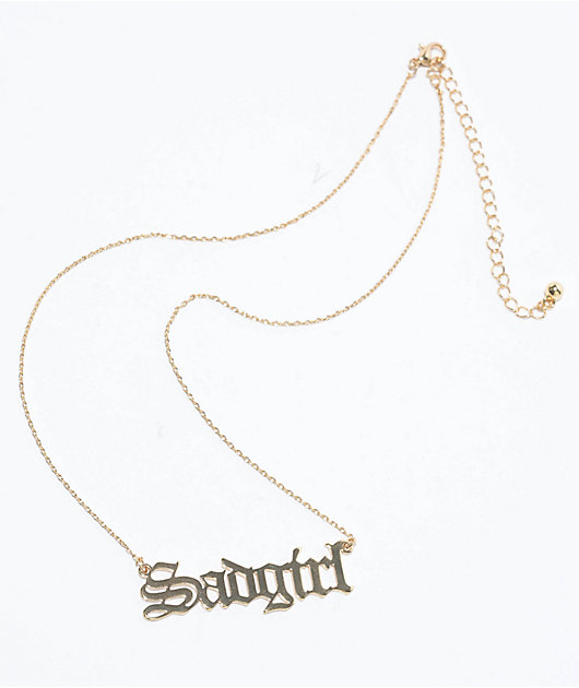 Bella Donna Sadgirl Yellow Gold Choker Necklace