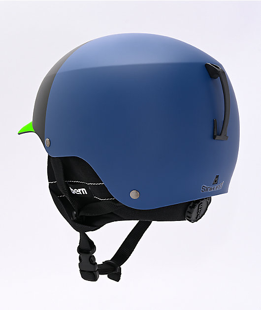 Bern Baker Blue, Black & Green Snowboard Helmet