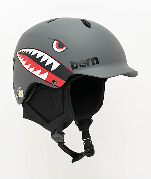 Bern Kids Bandito MIPS Matte Grey Tiger Snowboard Helmet
