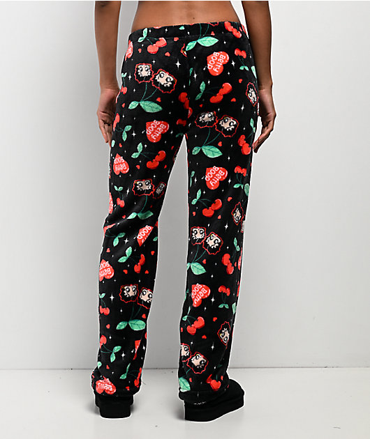 Betty Boop Cherry Black Plush Lounge Pants