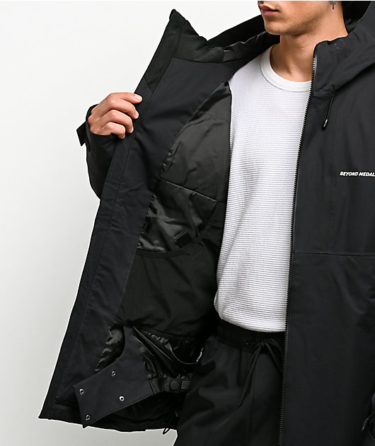 Beyond Medals Full Zip Black 15K Snowboard Jacket