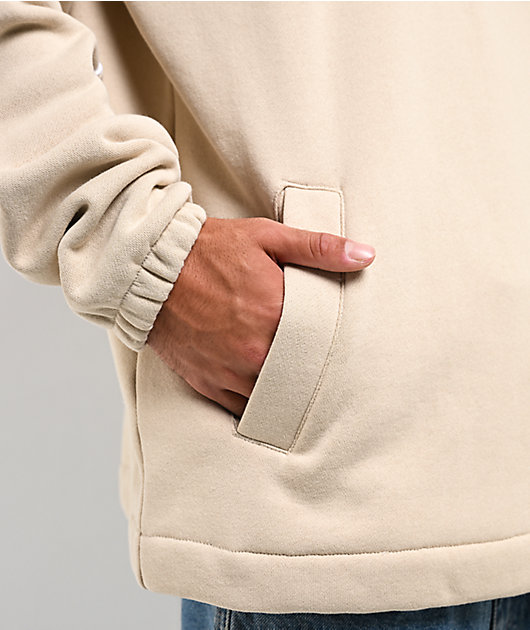 Billabong Bad Dog Beige Quarter Zip Sweatshirt