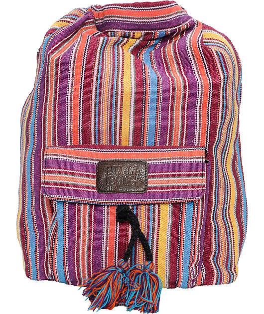 billabong striped backpack