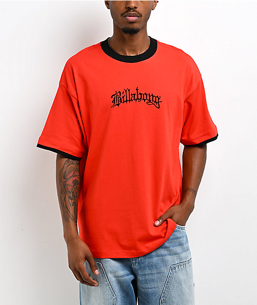 Billabong Immortal Tipper Red Ringer T-Shirt