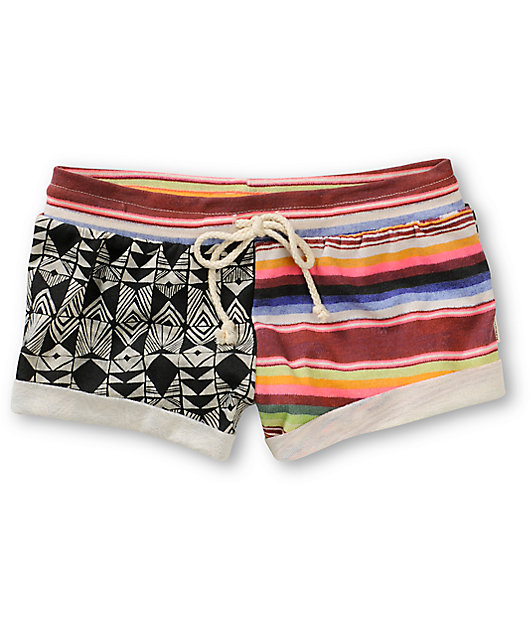 Billabong Shortie Tribal Print French Terry Shorts