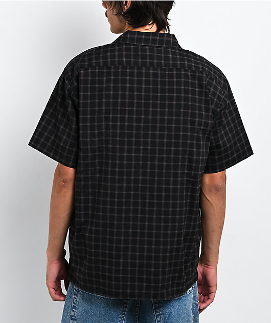 Billabong Vista Black Plaid Button Up Shirt