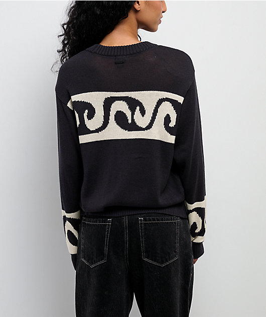 Billabong Wave Fade Black & White Sweater