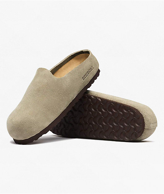 Birkenstock Amsterdam Wrapped Soft Footbed Taupe Clogs