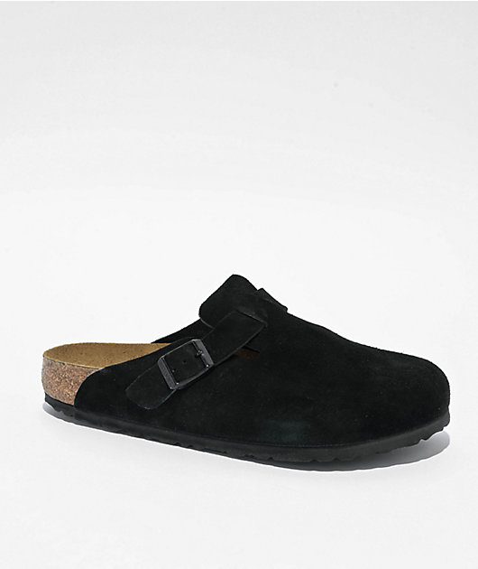 Birkenstock Boston Soft Footbed Black Clogs | Zumiez