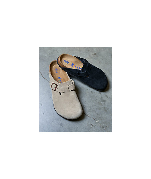 Birkenstock Boston Soft Footbed Taupe Clogs | Zumiez
