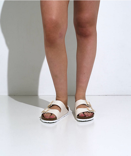 Birkenstock Women's Arizona Eggshell Sandals video