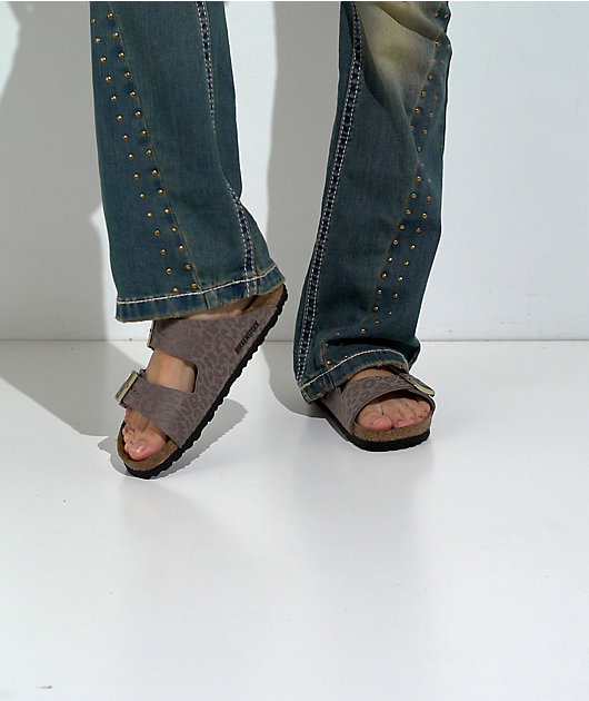 Birkenstock Women's Arizona Leopard Grey Sandals video