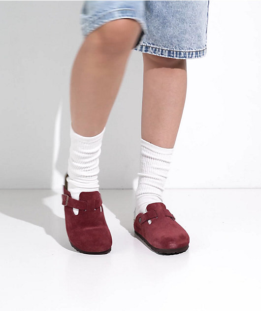 Birkenstock Women's Boston Soft Footbed Zinfandel Clogs video