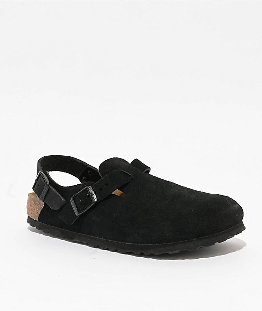 Birkenstock Women's Tokio Soft Footbed Black Clogs | Zumiez