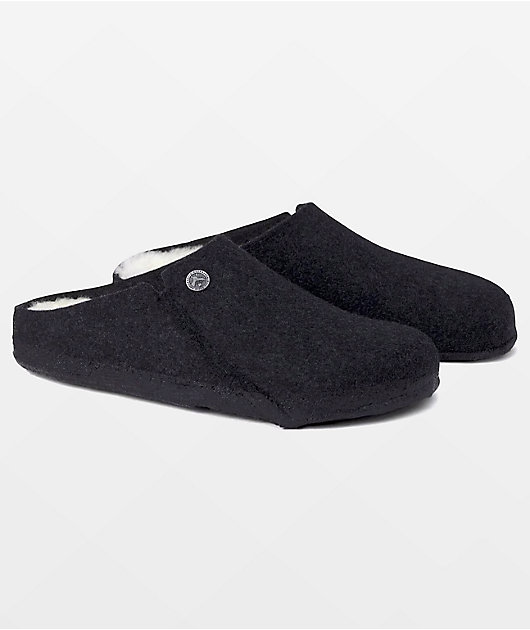 Birkenstock Zermatt Shearling Soft Footbed Anthracite Clogs
