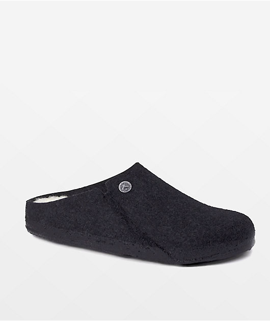 Birkenstock Zermatt Shearling Soft Footbed Anthracite Clogs