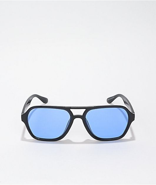 Black & Blue Pilot Sunglasses
