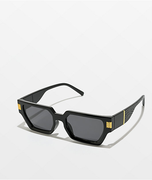 Black & Gold Chunky Sunglasses