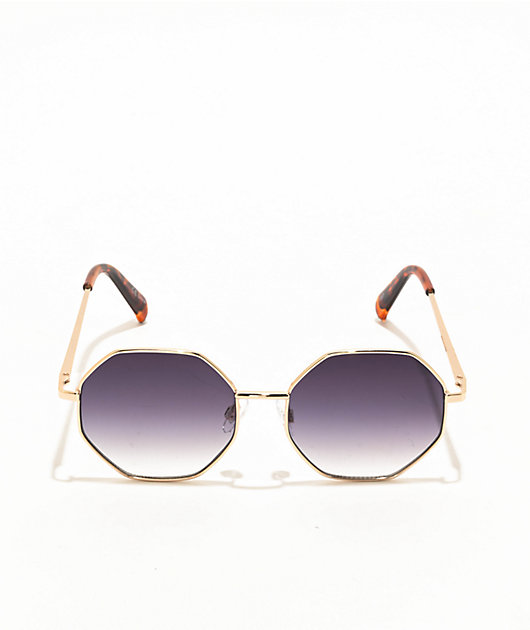 Black & Silver Geometric Sunglasses