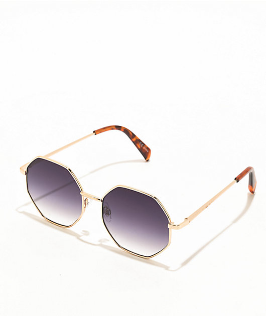 Black & Silver Geometric Sunglasses | Zumiez display picture 3
