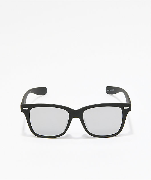 Black & Silver Wayfarer Sunglasses