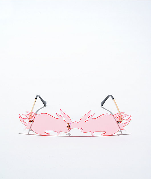 Blaine Flames Frameless Pink Sunglasses