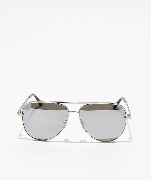 Blenders Shadow Matte Silver Polarized Sunglasses