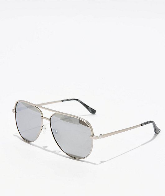 Blenders Shadow Matte Silver Polarized Sunglasses